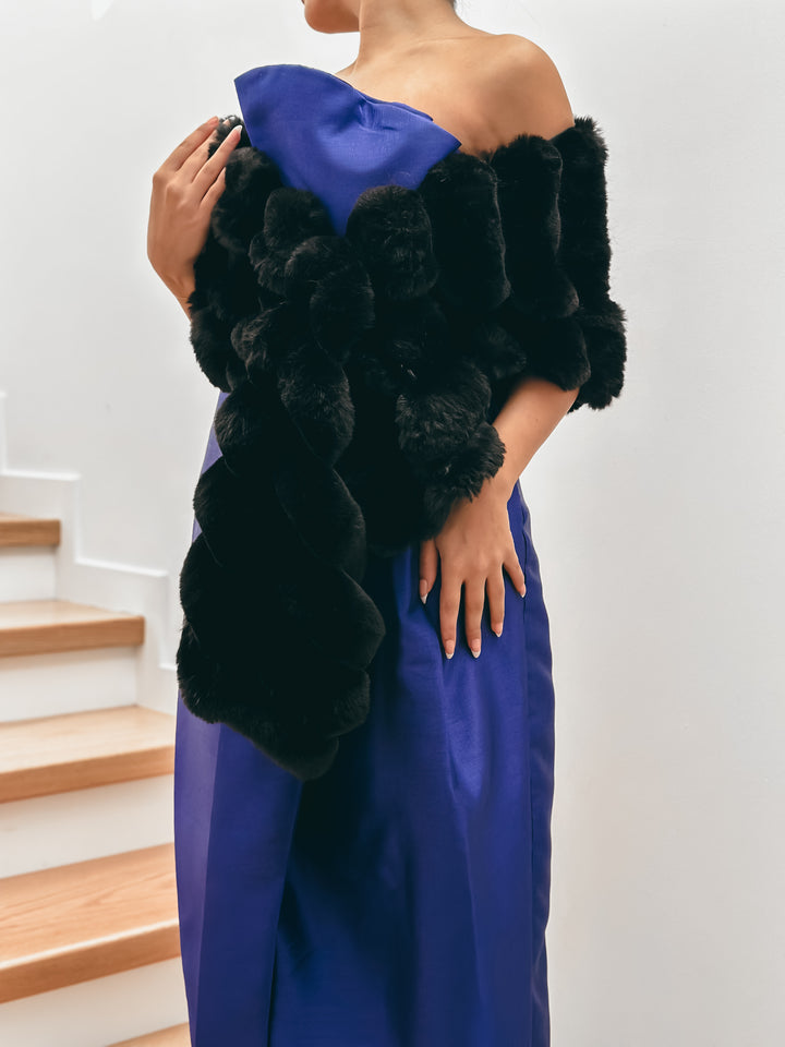 Black Fur scarf | سكارف فرو أسود